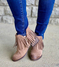 Mavo Taupe Fringe Boots