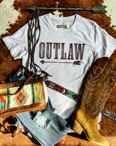 Outlaw Arrow Tee {White}