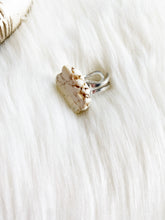 White Slab Stone Ring