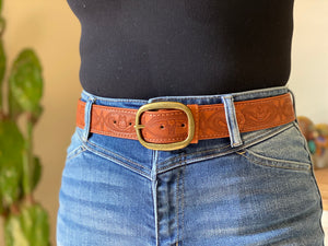 Longhorn Rodeo Tan Belt