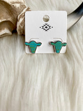 Turquoise Cow Earrings