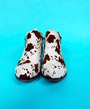 Brown Cow Print Booties