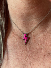 Pink Lightning Bolt Necklace