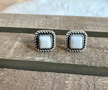 Colt White Stud Earrings