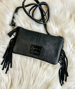 The Huck Cowhide Fringe Bag